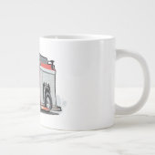 Cartoon Grote Koffiekop (Rechts)