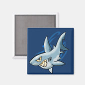 Cartoon Grote witte haai Magneet (Voorkant / Achterkant)