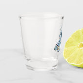 Cartoon Grote witte haai Shot Glas (Links)