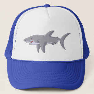 Cartoon Grote witte haai Trucker Pet