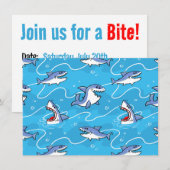 Cartoon Grote witte haaien Kaart (Voorkant / Achterkant)