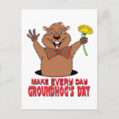 Cartoon Groundhog Briefkaart (Voorkant)