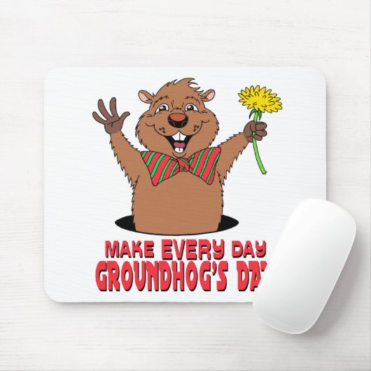 Cartoon Groundhog Muismat (Met muis)