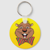 Cartoon Groundhog Sleutelhanger (Voorkant)