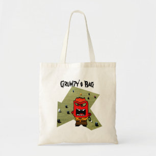 Cartoon Grumpy Lawn Bowler Tote Bag