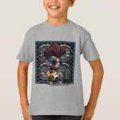 Cartoon Grunge Punk Rock & Roll Guitar Speaker Amp T-shirt (Voorkant)