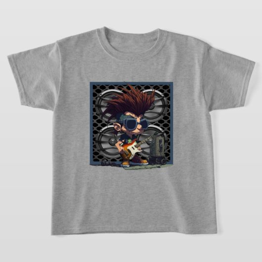 Cartoon Grunge Punk Rock & Roll Guitar Speaker Amp T-shirt (Laagn)