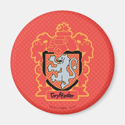 Cartoon Gryffindor Crest Magneet (Voorkant)