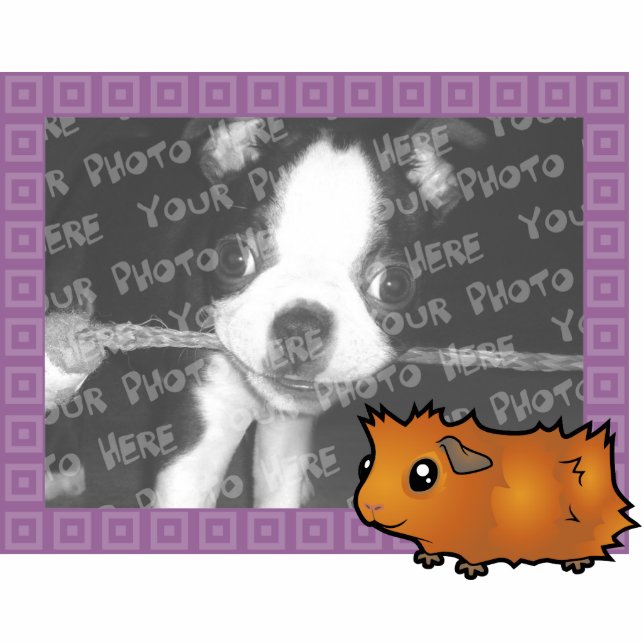 Cartoon Guinea Pig Photo Frame Fotobeeldje Magneet (Voorkant)
