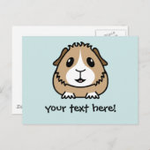 Cartoon Guinee Pig Briefkaart (Voorkant / Achterkant)