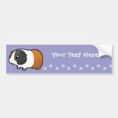 Cartoon Guinee Pig (glad haar) Bumpersticker (Voorkant)