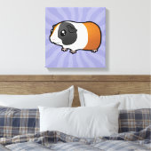 Cartoon Guinee Pig (glad haar) Canvas Afdruk (Insitu (Slaapkamer))