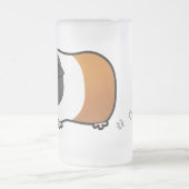 Cartoon Guinee Pig (glad haar) Matglas Bierpul (Center)