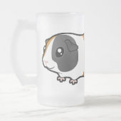 Cartoon Guinee Pig (glad haar) Matglas Bierpul (Links)