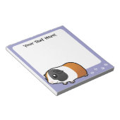 Cartoon Guinee Pig (glad haar) Notitieblok (Schuin)