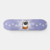 Cartoon Guinee Pig (glad haar) Skateboard (Horizontaal)