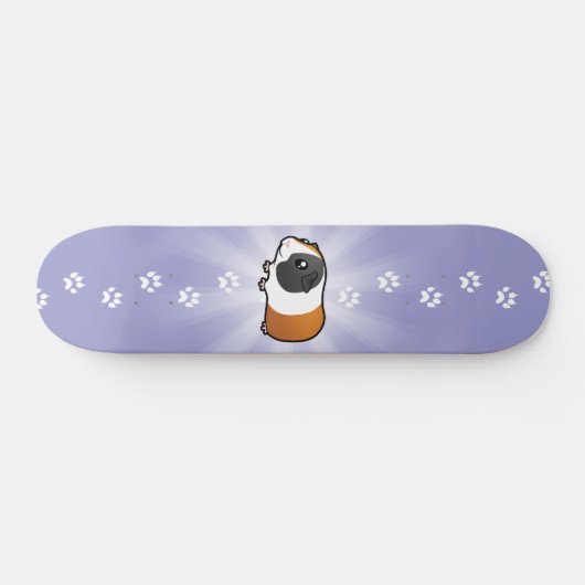 Cartoon Guinee Pig (glad haar) Skateboard (Horizontaal)