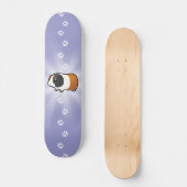Cartoon Guinee Pig (glad haar) Skateboard (Voorkant)