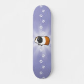 Cartoon Guinee Pig (glad haar) Skateboard (Voorkant)
