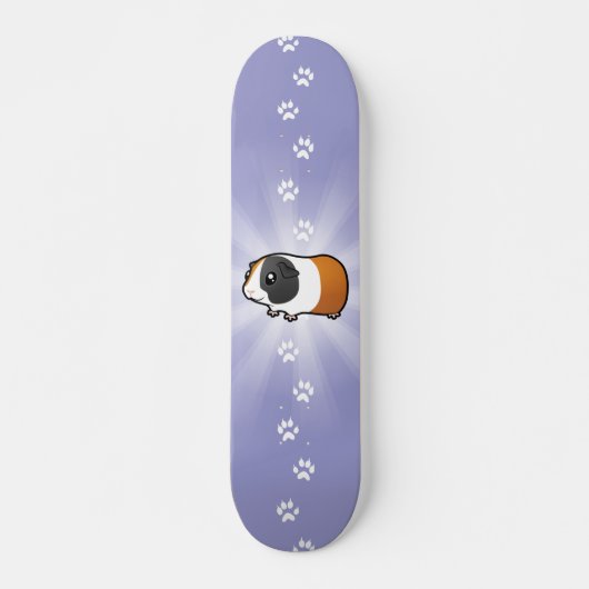 Cartoon Guinee Pig (glad haar) Skateboard (Voorkant)