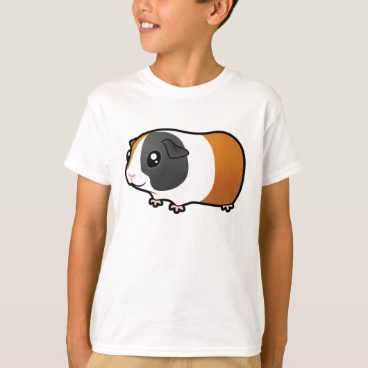 Cartoon Guinee Pig (glad haar) T-shirt (Voorkant)