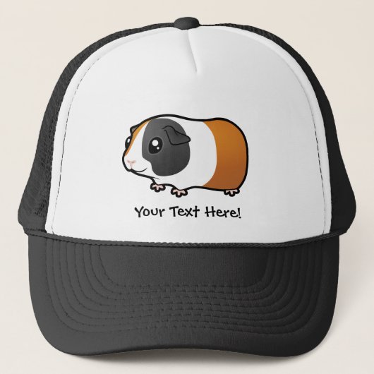 Cartoon Guinee Pig (glad haar) Trucker Pet (Voorkant)