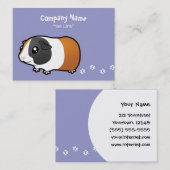 Cartoon Guinee Pig (glad haar) Visitekaartje (Voorkant / Achterkant)