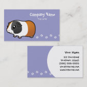 Cartoon Guinee Pig (glad haar) Visitekaartje (Voorkant / Achterkant)