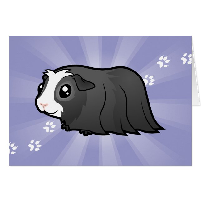 Cartoon Guinee Pig (lang haar) (Voorkant Horizontaal)
