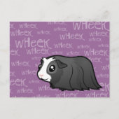 Cartoon Guinee Pig (lang haar) Briefkaart (Voorkant)