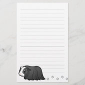 Cartoon Guinee Pig (lang haar) Briefpapier (Voorkant)
