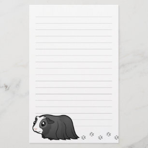 Cartoon Guinee Pig (lang haar) Briefpapier