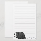 Cartoon Guinee Pig (lang haar) Briefpapier (Voorkant / Achterkant)