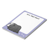 Cartoon Guinee Pig (lang haar) Notitieblok (Linkerzijde)