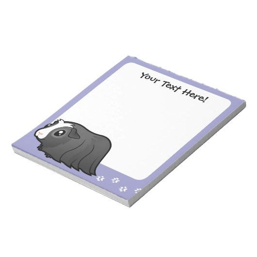 Cartoon Guinee Pig (lang haar) Notitieblok (Linkerzijde)