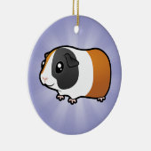 Cartoon Guinee Pig (voeg je eigen bericht toe) Keramisch Ornament (Rechts)