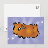 Cartoon Guinee Pig (wassend) Briefkaart (Voorkant / Achterkant)