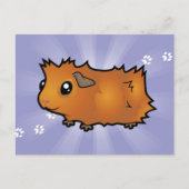 Cartoon Guinee Pig (wassend) Briefkaart (Voorkant)
