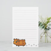 Cartoon Guinee Pig (wassend) Briefpapier (Staand voorkant)