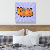 Cartoon Guinee Pig (wassend) Canvas Afdruk (Insitu (Slaapkamer))