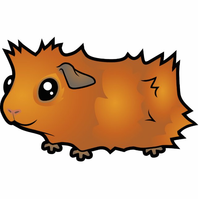 Cartoon Guinee Pig (wassend) Fotobeeldje Magneet (Voorkant)