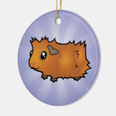 Cartoon Guinee Pig (wassend) Keramisch Ornament (Links)