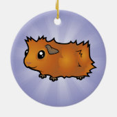 Cartoon Guinee Pig (wassend) Keramisch Ornament (Achterkant)