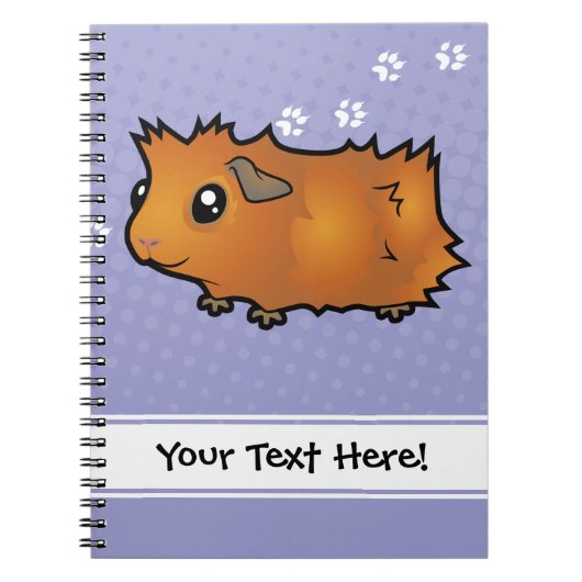 Cartoon Guinee Pig (wassend) Notitieboek (Voorkant)