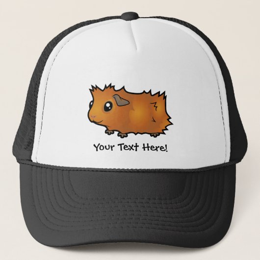 Cartoon Guinee Pig (wassend) Trucker Pet (Voorkant)