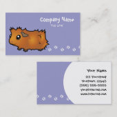 Cartoon Guinee Pig (wassend) Visitekaartje (Voorkant / Achterkant)