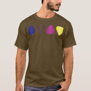 Cartoon Guitar Pick Love Plays Guitar136 T-shirt