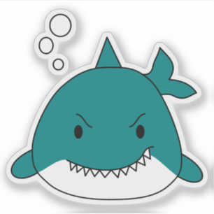 Cartoon Haai Sticker