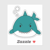Cartoon Haai Sticker (Vel)