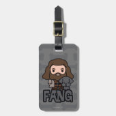 Cartoon Hagrid en Fang Character Art Bagagelabel (Voorkant verticaal)